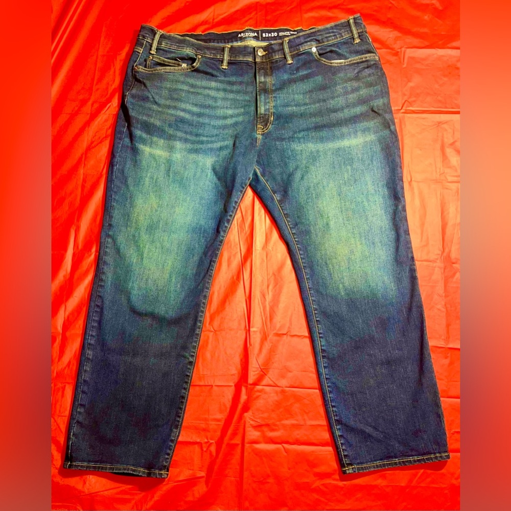 Arizona Jean Co Men’s  52x30 Dark Blue Athletic Taper Jeans